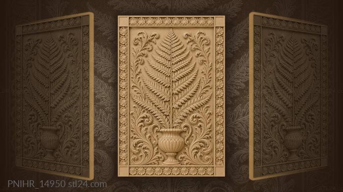 Fern and decorative classic urn 3d STL model