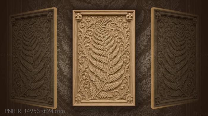 Delicate fern frond repeating pattern 3d STL model
