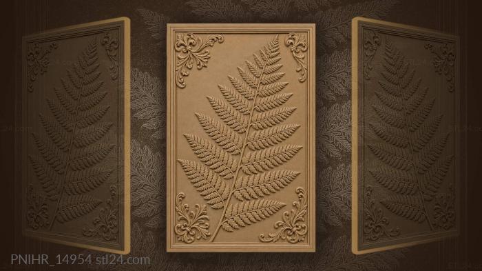 Delicate fern leaves repeating pattern 3d STL model