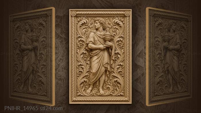 Figure lost in dense scrollwork 3d STL model