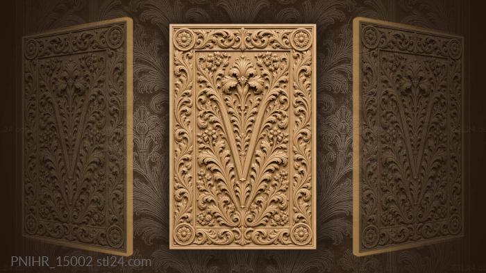 Long fork shape amid acanthus leaves 3d STL model