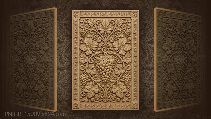 Grape cluster among curling tendrils 3d STL model