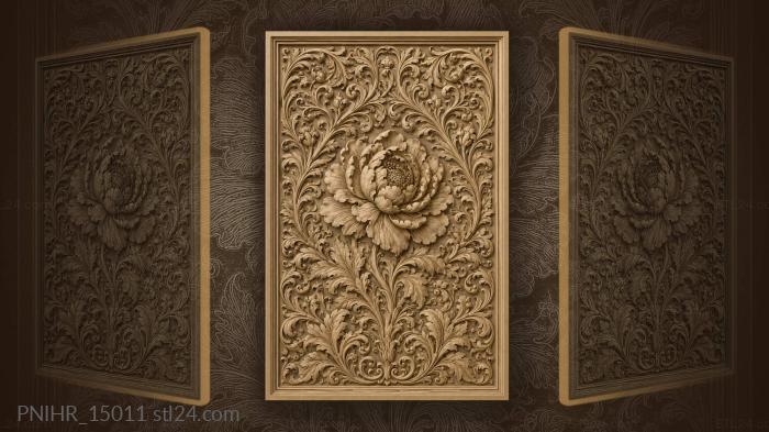 Flower bowing its head among branches 3d STL model