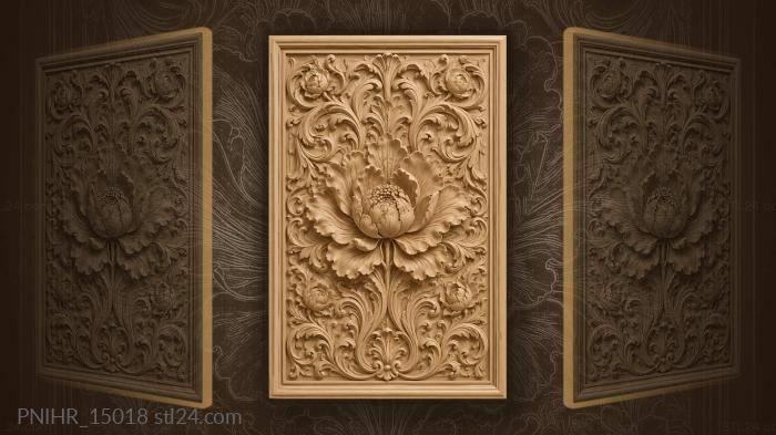 Open bud among smaller curled flowers 3d STL model