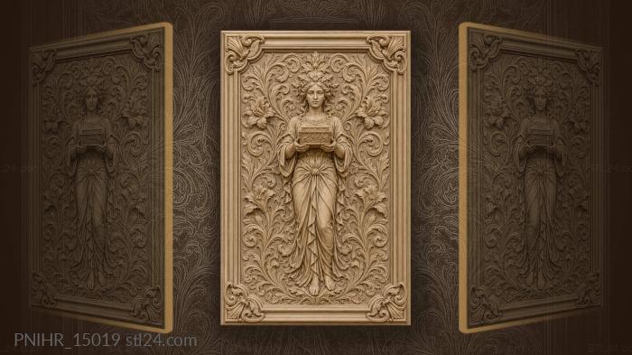 Floral offering hidden figure symmetry 3d STL model