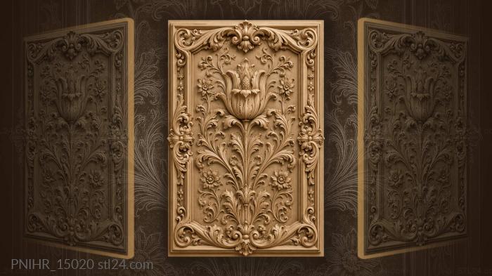 Single bloom rising from curling tendrils 3d STL model