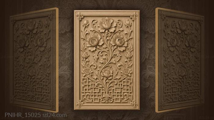 Large blooms above a lattice of squares 3d STL model