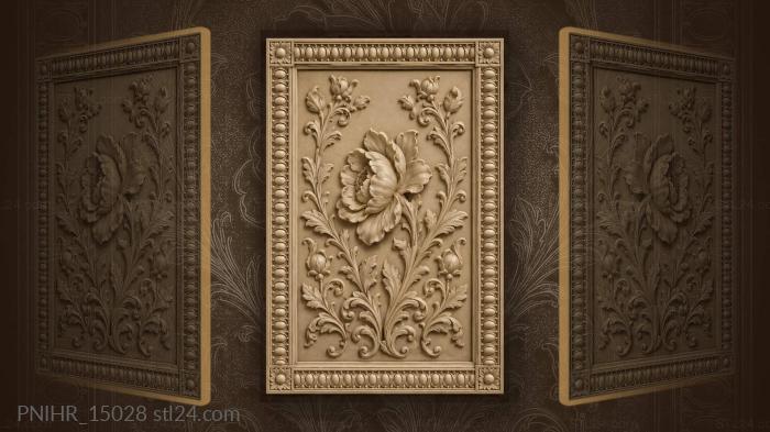 Single bloom among buds and vines 3d STL model