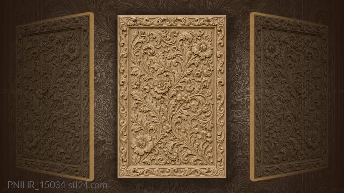 Dense whirl of foliage and petals 3d STL model