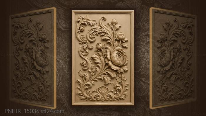 Foliage leaning right above a curved shape 3d STL model