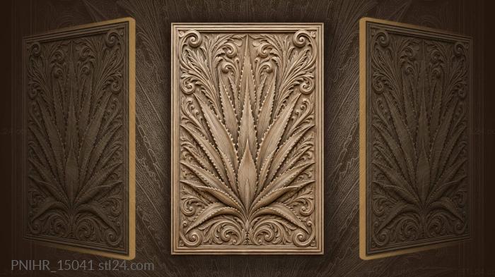 Agave bloom radiating floral design 3d STL model
