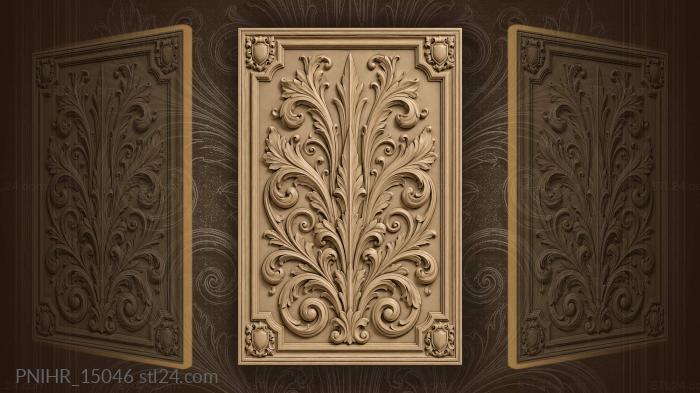 Floral spear with swirling leaves 3d STL model