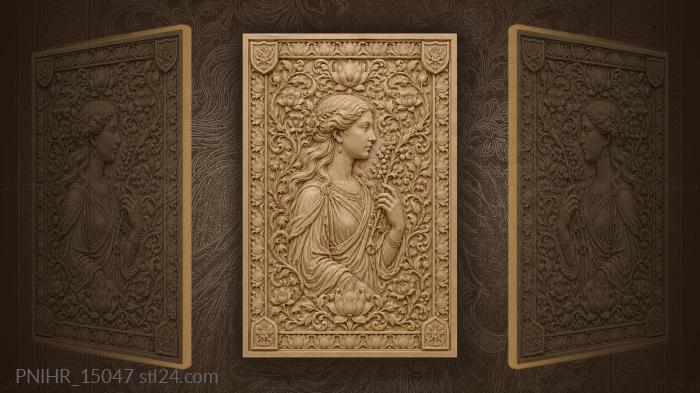 Maiden holding a berry branch 3d STL model