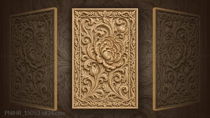 Spiral petalled flower among tendrils 3d STL model