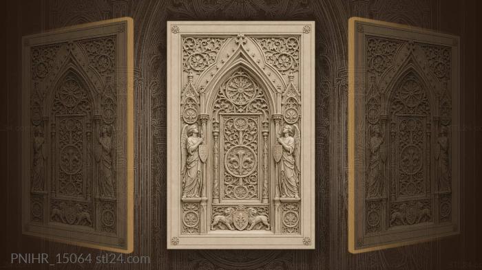 Gothic arches floral geometric design 3d STL model