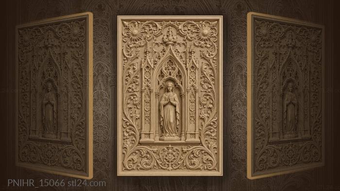 Gothic window with figure inside 3d STL model