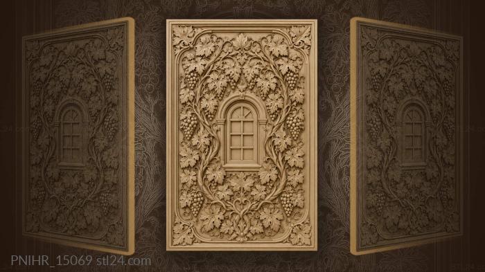 Vine arching over a small window 3d STL model