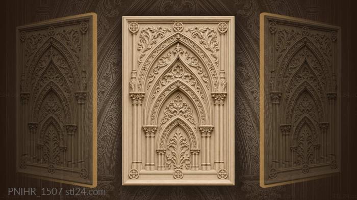 Gothic arches layered architectural design 3d STL model