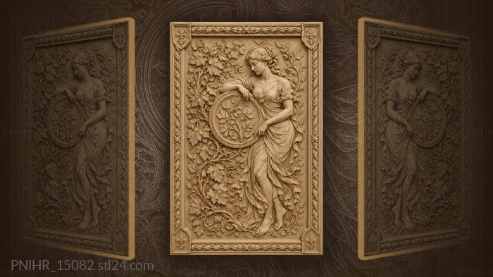 Foliage wrapped around a round centre 3d STL model