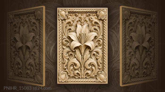 Lily with acanthus and rope frame 3d STL model