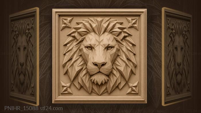 Four shapes set at the corners 3d STL model