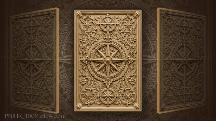 Compass roses nautical repeating pattern 3d STL model