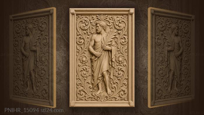 Man holding single stylized leaf 3d STL model