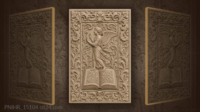 Open book with floral wings 3d STL model