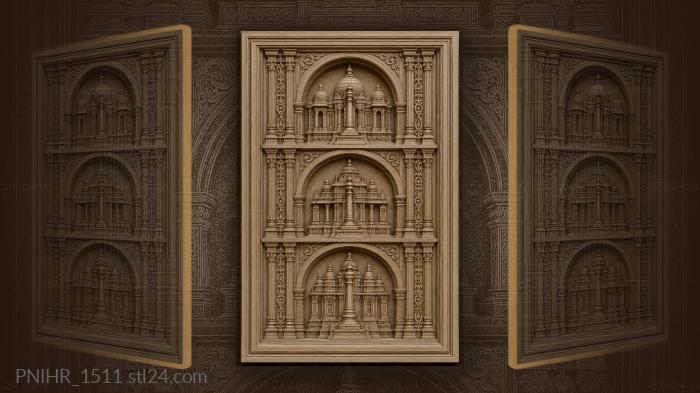 Arched niches architectural symmetry 3d STL model