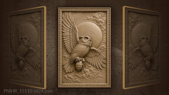Grenade in the talons before an orb 3d STL model
