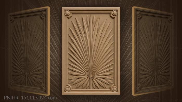 Palm frond fanning out sharply 3d STL model