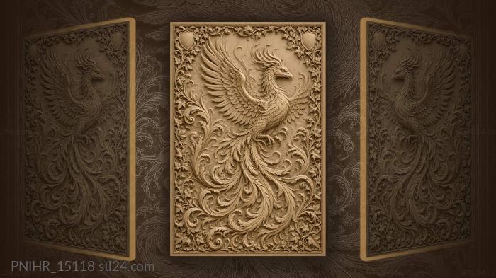 Phoenix feathers curling into tight scrolls 3d STL model
