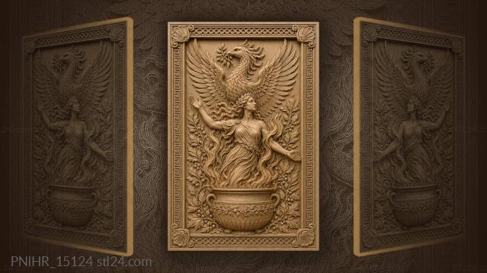 Phoenix rising from the flame 3d STL model