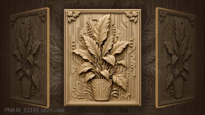 Lush plant geometric garden design 3d STL model