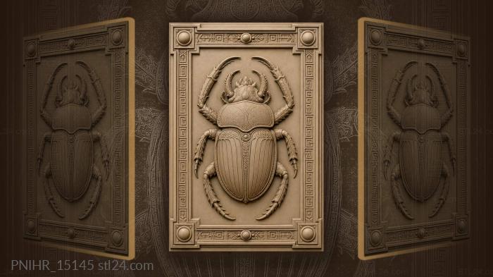 Sacred scarab beetle ancient symbol 3d STL model