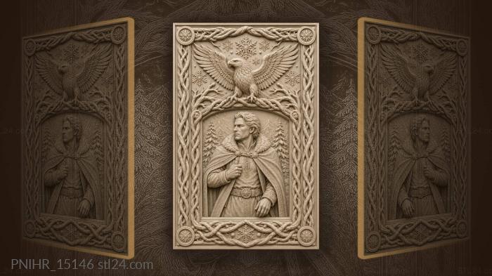 Snowflakes and a figure in the window 3d STL model