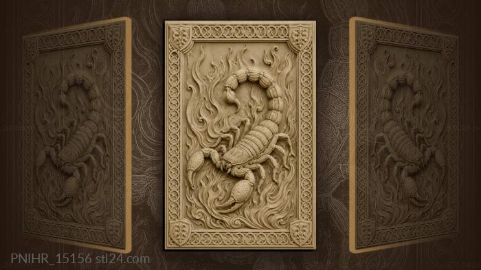 Curled tail ringed by flame 3d STL model
