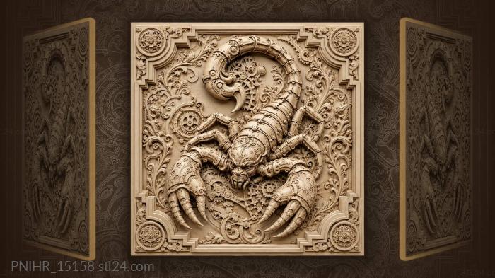 Mechanical scorpion steampunk creature design 3d STL model