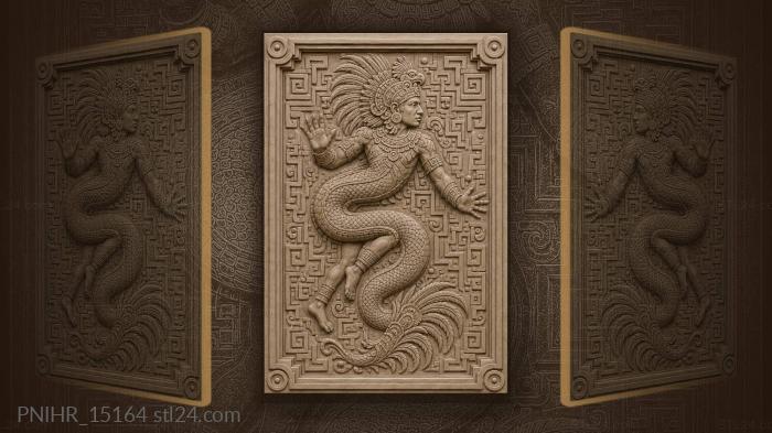 Feathered serpent deity ancient power 3d STL model