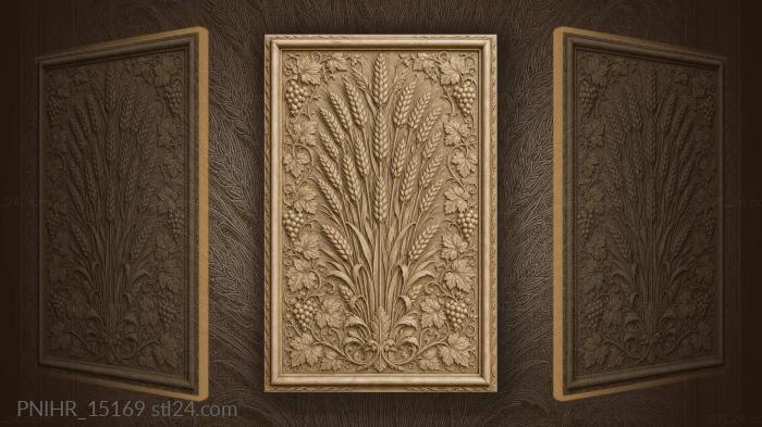 Golden wheat and lush vines 3d STL model