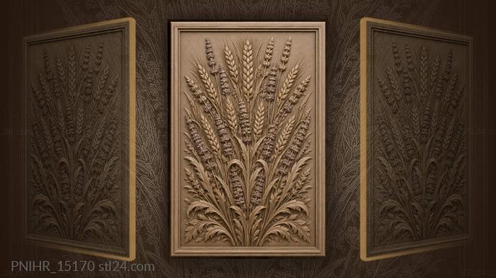 Golden wheat with fragrant lavender 3d STL model