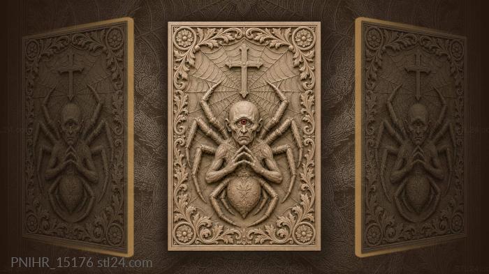 Spider web and sacred cross 3d STL model