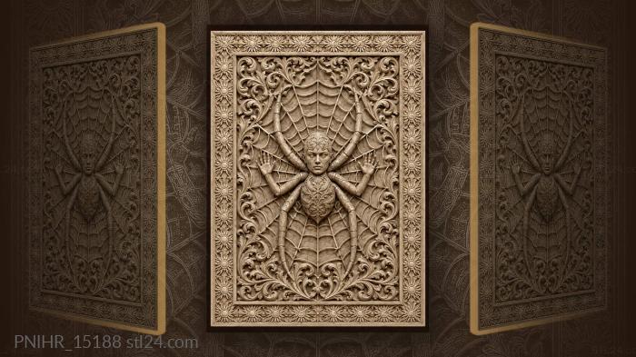 Floral swirls around the web 3d STL model