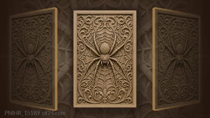 Web woven with floral swirls 3d STL model