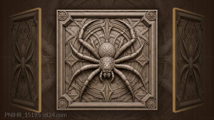 Spider among geometric patterns 3d STL model