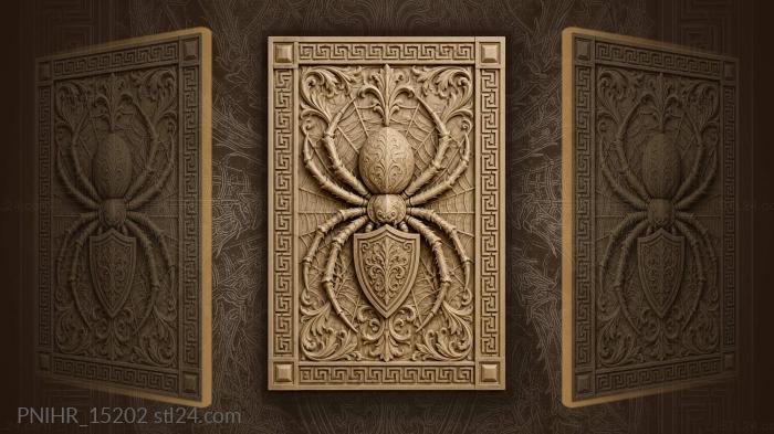 Shield held by the spider 3d STL model