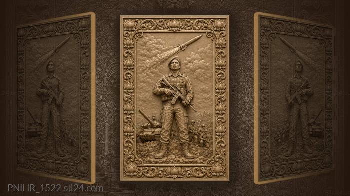 Military strength missile tank soldiers 3d STL model