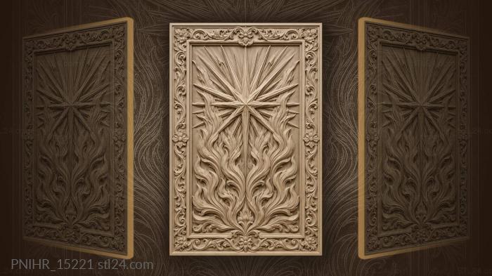 Radiant star and flowing flames 3d STL model
