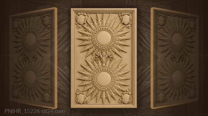 Sunburst medallions radiant design symmetry 3d STL model