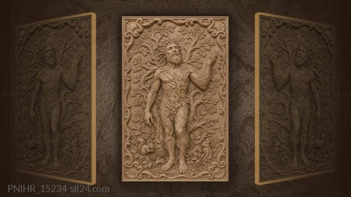 Tree spirit sheltering small beasts in branches 3d STL model